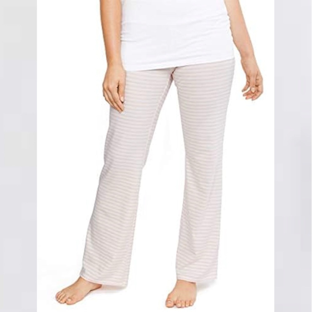 Motherhood Maternity Sleep Pink Striped Pajama Pants - Small